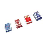 Tenlacum Oyunlar Poker Kağıdı Oyun Kartları 1/12 Minyatür Bebek Evi Aksesuarı Oyuncak (4 Set)