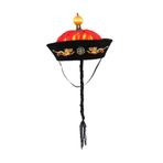 Tenlacum Vintage Chinaman Şapka Ejderhalar Qing Hanedanı İmparator Tang Kostüm Kepi Ev Sahibi Giyinmek için - Çok Renkli (54 cm, Çok Renkli)