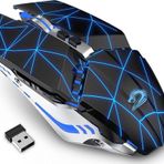 TENMOS T12 Kablosuz Oyun Mouse Şarj Edilebilir, 2.4G Sessiz Optik - Yıldızlı Siyah