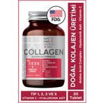 Tennen Nutrition Tip 1,2,3,5 Kolajen Tablet C Vitamini, Hyaluronic Acid, Elastin, Biotin, Selenyum, Folik Asit, Vitamin E, Vitamin D, Vitamin B Complex, Advanced Amino Acid Collagen Complex içerir