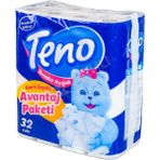 Teno 32 Rulo Tuvalet Kağıdı 3 Katlı Ekonomik Paket Yüksek Emicilik ve Cilt Dostu