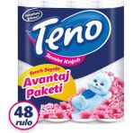 Teno Avantaj Paket 48 Rulo Parfümlü Tuvalet Kağıdı 2 Katlı Yumuşak ve Ekonomik Seçim