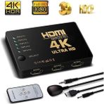Tenon SY-501 5 In 1 Hdmı Switch 5 Çıkışlı Kumandalı 4K Hdmı Çoklayıcı