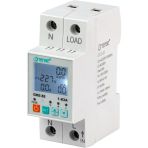 Tense Monofaze Dijital Kaçak Akım Ve Aşırı Gerilim Koruma Kw Ölçüm Rölesi 2P 63A 120V-220V-300V