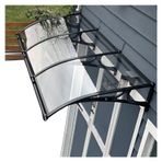 Tente Gölgelik, Modern Veranda Tente Gölgelik - UV ve Yağmur Koruması Ön Kapı Dış Mekan Barınağı için Polikarbonat Kapak, 1,5 x 1,5 m (4,9 x 4,9 ft) - Dayanıklı İçi Boş Levha Çatı Kaplama