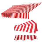 Tenteler için Yedek Kanvas, Pencereler ve Kapılar için UVDayanıklı Güneşlik Barınak Kumaşı Bahçeler ve Balkonlar için İdeal Kırmızı 6 x 2,5 m (20 ft)