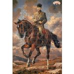Teona Ahşap Atatürk At Biniyor Dekoratif Çift Katlı Çerçeveli Asılabilir Ahşap Puzzle 150 PARÇA 20X30