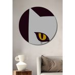 Teona Ahşap Kedi Gözü Minimalist Dekoratif Ahşap Mdf Yuvarlak Ev,İşyeri Duvar Tablo