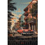 Teona Ahşap Klasik Araba ile Küba Sokakları Çift Katlı Çerçeveli Asılabilir Ahşap Puzzle 150 PARÇA 30X20