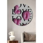 Teona Ahşap Love Balon Yazı Dekoratif Ahşap Mdf Yuvarlak Ev,İşyeri Duvar Tablo