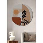 Teona Ahşap Minimalist Bohem Dekoratif Ahşap Mdf Ev/İşyeri Duvar Tablo Yuvarlak Ev/İşyeri Duvar Tablo