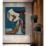 Teona Ahşap Oriental Feng Shui Sanat Ev,antre,salon,ofis Tablosu Yağlı Boya Görünümlü Ahşap Dekoratif - 30 x 40 - Kırmızı