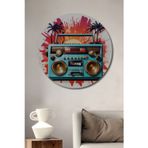 Teona Ahşap Retro Müzik Kutusu Dekoratif Ahşap Mdf Dikdörtgen Ev,İşyeri Duvar Tablo