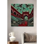 Teona Ahşap Tarihi Pazar Kuşlar Modern Sanat Dekoratif Ahşap Mdf Dikdörtgen Ev,İşyeri Duvar Tablo