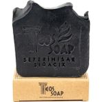 Teos Soap Doğal El Yapımı Aktif Karbon - Kömür Sabunu 180 gr - Seferihisar Zeytinyağı %90 Daha Yoğun