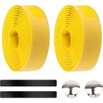 Teotake 2 Set Bisiklet Gidon Bandı Kaymaz Yol Bisikleti Gidon Emici Konfor Bandı Kamuflaj (Sarı, 2m * 30MM * 3mm) (Yurt Dışından)