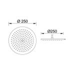 Tepe Duş Başlığı Oval Slim 304 Metal Ø25 Cm Ktd106