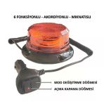 Tepe Lambası 6 Fonksiyonlu Çakmak Fişli Mıknatıslı 12-110 Volt