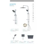 Tepe Yağmurlama Gümüş Krom Duş Seti Frame Banyo Seti