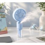 Tepex Premium Kalite Mini Klima Sarjlı Vantilatör Serinletici LED Sarj Göstergeli El Fanı Vantilatörü Kliması - Mavi