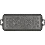 Tepsi Döküm Tepsi Kahve Çay Içecek Servis Dikdörtgen Tepsi 2 Kişilik 33X14CM