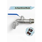 TERA Aç Kapa 1/2 Küresel Musluk Çeşme Lavabo Banyo Mutfak Musluğu Bahçe Çeşmesi