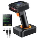 Tera HW0006 | 2D Wireless Barcode Scanner with Display Screen – Bluetooth, 2.4G & USB 3-in-1 Kablosuz El Tipi Barkod Okuyucu