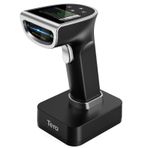 Tera HW0015 Kablosuz 1D/2D/QR Barkod Okuyucu | Dijital Ekran + Tuş Takımı | Bluetooth 5.0 & 2.4G & USB | 2600mAh Büyük Pil | Hızlı Tarama | Gümüş