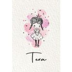 Tera: Personalized notebook with name Tera | Birthday gift for women, girl, daughter, sister, mom ... | Little girl princess | 110 lined pages journal, small size 6x9 inches