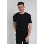 Terapi Men 20Y-3400728-01 Siyah Kısa Kollu Oval Kesim Cepli Erkek T-shirt