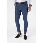Terapi Men 21K-2200420-3 Lacivert Erkek Slim Fit Armürlü Italyan Kesim Keten Pantolon