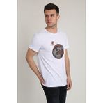 Terapi Men 21Y-3400744-01 Beyaz Bisiklet Yaka Baskılı Erkek T-shirt