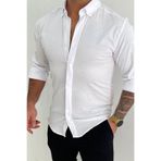 Terapi Men 21Y-4300610-01 Beyaz Gizli Düğmeli Slim Fit Basic Erkek Gömlek