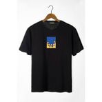 Terapi Men 22Y-3400762-66 Siyah Bisiklet Yaka Önü Ducks Baskılı Oversize Erkek T-Shirt
