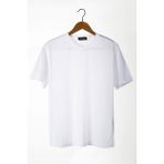 Terapi Men Erkek Bisiklet Yaka Oversize Rahat Kalıp Basic T-Shirt 22Y-3400761-1 Beyaz - XL