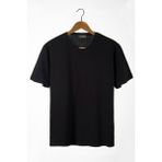 Terapi Men Erkek Bisiklet Yaka Oversize Rahat Kalıp Basic T-Shirt 22Y-3400761-1 Siyah
