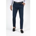 Terapi Men Erkek Lacivert Slim Fit Italyan Kesim Keten Pantolon