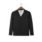 Terapi Men Erkek Siyah Yarım Fermuarlı Basic Düz Renk Trend Sweatshirt