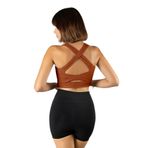 Terapi Men Kiremit Sırt Detaylı Fitted/Vücuda Oturan Kare Yaka Spor Bluz