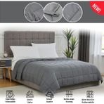 Terapise Eco Ağırlıklı Yorgan / Battaniye 10 kg Çift Kişilik, Cam Kürecikli, Nefes Alan Microfiber - 0315 Gri - 155 x 215 cm