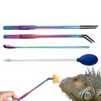 Teraryum Akvaryum Araçları - Akvaryum Kauçuk Ucu Besleme Cımbızları - Gecko Kertenkele Sakallı Ejderha için Rahat Profesyonel Teraryum Sürüngen Malzemeleri