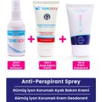 Tereson Terleme Önleyici Sprey 50 ml +Gümüş Iyon Korumalı Krem Deodorant +Gümüş Iyon Korumalı Koku Karşıtı Ayak Bakım Kremi