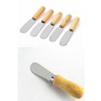 Tereyağı Bıçağı - Mini Spatula Ahşap Saplı 6 Adet