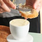Tereyağı Saklama Kavanozu Porselen Peynir Saklama Kaplı Tabak Seramik Saklama Silindirik Peynir Peynir Kutusu Su ile Kapatılmıştır (Yurt Dışından) - Garlic Keepers - Renkli