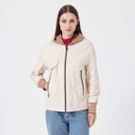 Tergan Bej Deri-Tekstil Kadın Deri Mont - K23KDM320390-Q3W - Bej_Q3W - XL