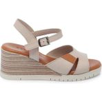 Tergan Bej Hakiki Deri Kadın Sandalet - K25Y1SN67867-Q5Q - Bej_Q5Q