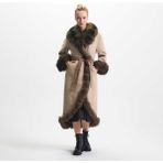 Tergan Bej Tekstil - Kürk Kadın Kürk Kaban - K23KKM320380-Q8A - 2XL - Bej_Q8A