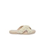 Tergan Ekru Vegan - Tekstil Kadın Terlik - K24Y1TR67082-M01
