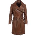 Tergan Four Season Taba Hakiki Deri Kadın Deri Trençkot - K24KDM320444-R51 - Taba_R51