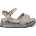 Tergan Gri Hakiki Deri Kadın Sandalet - K25Y1SN67926-U6Q